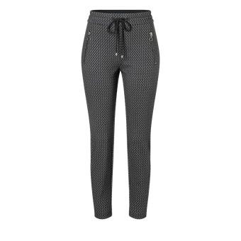MAC Broek Easy Smart Metal Grey Print