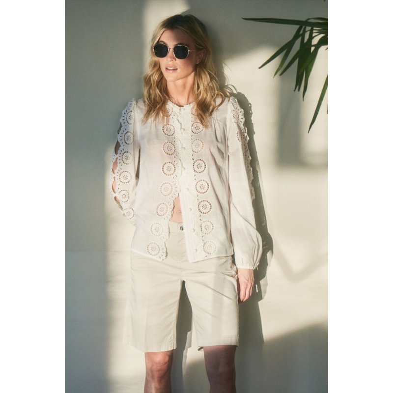 MAC Chino Bermuda Ivory 