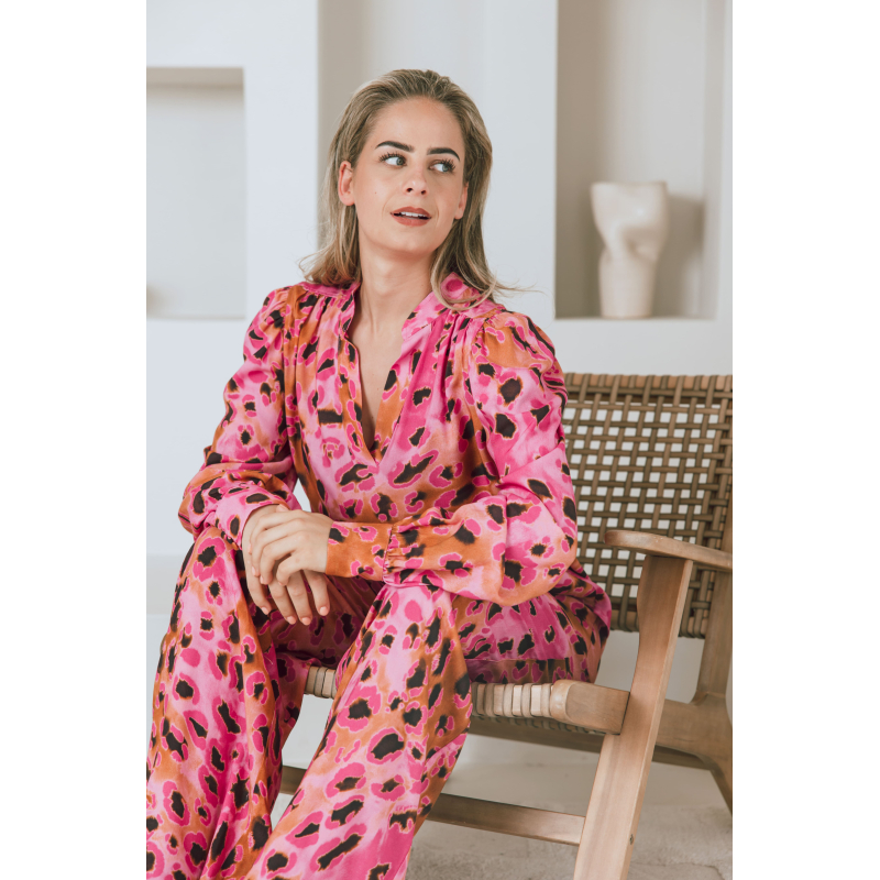 Nia Nor Blouse Anita Fuchsia Print