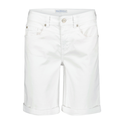 Red Button Shorts Relax Jog White