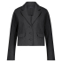 Red Button Blazer Punta Pinstripe Grey Melange