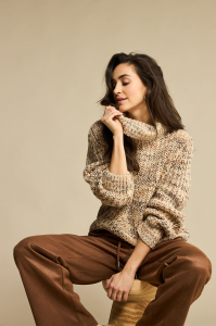 Red Button Trui Cocoon Brown