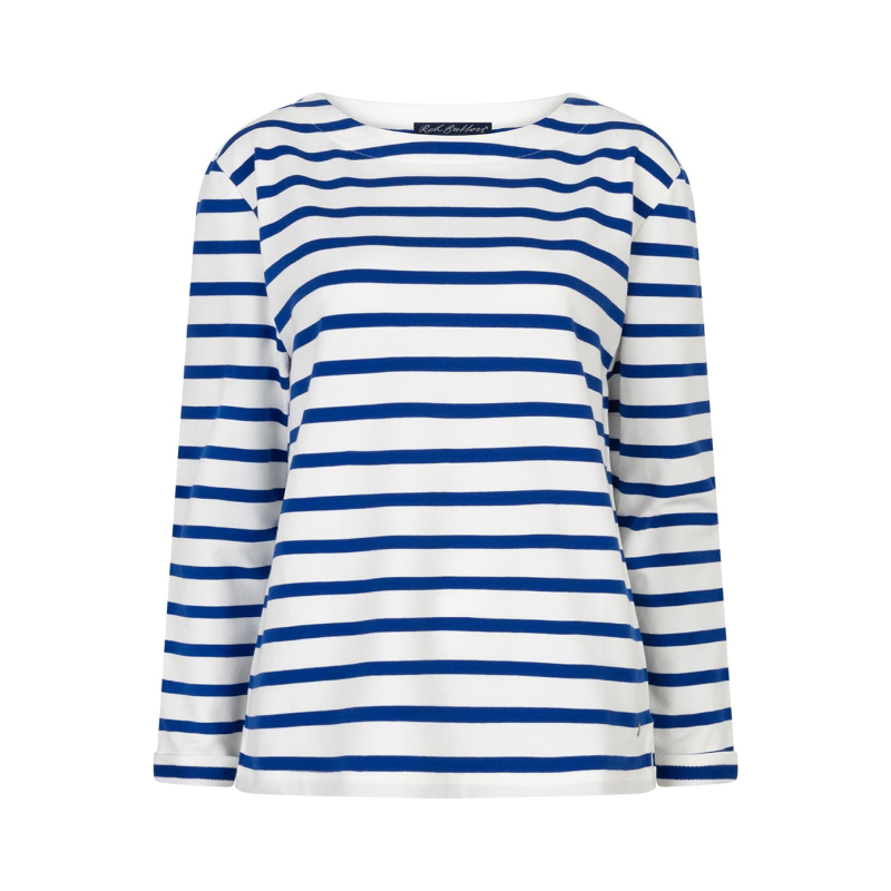 Red Button Longsleeve Shirt Terry Cobalt