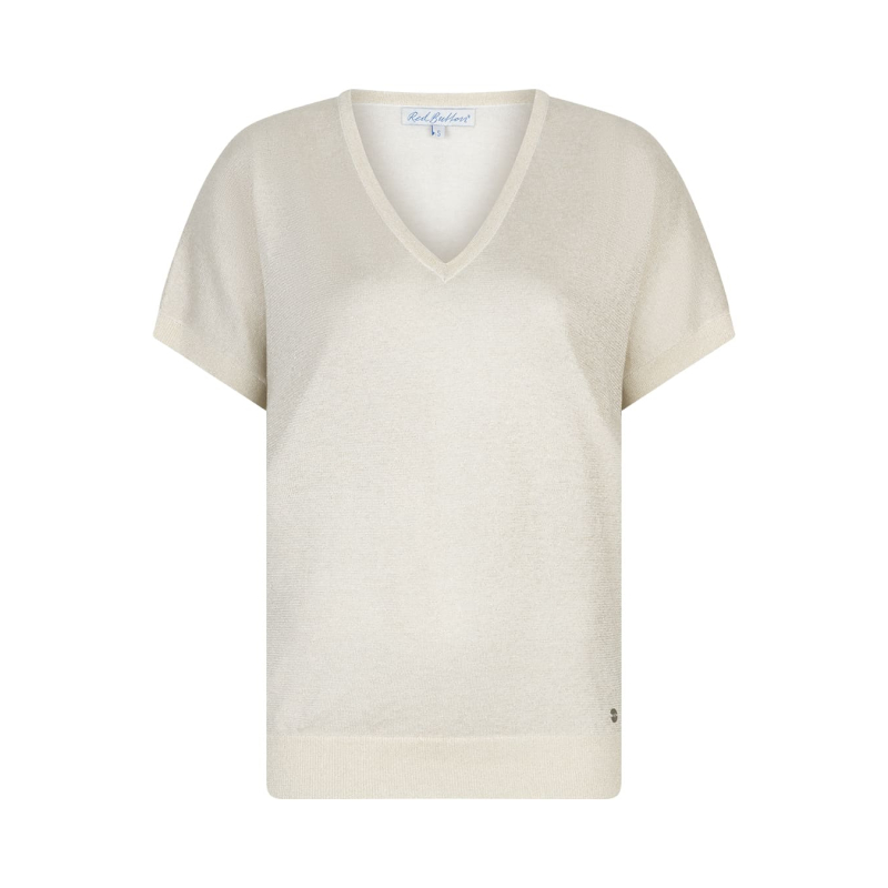 Red Button Trui Top Jerry Sparkle Pearl