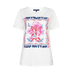 Red Button T-Shirt Temmy Off White Pink