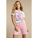 Red Button T-Shirt Temmy Off White Rosewood