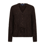 Red Button Vest Ajour Sparkle Espresso