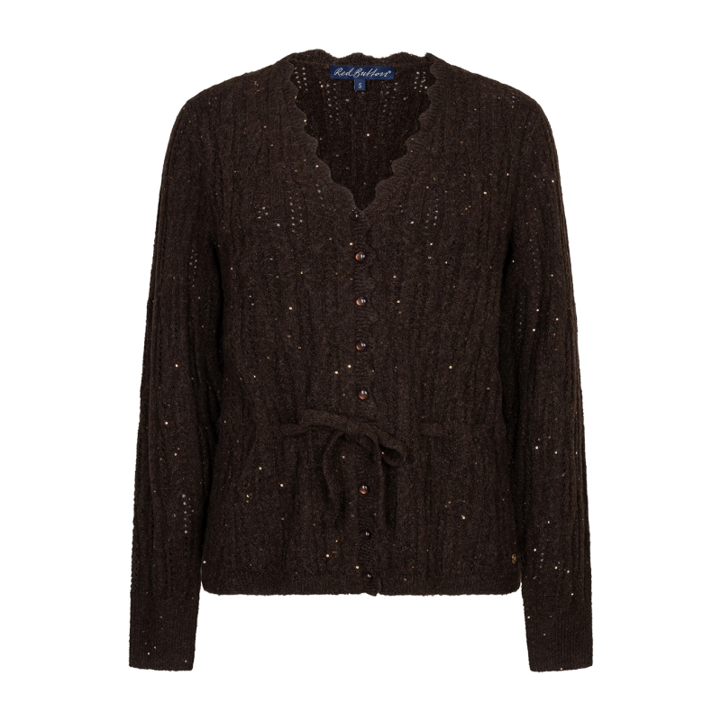 Red Button Vest Ajour Sparkle Espresso