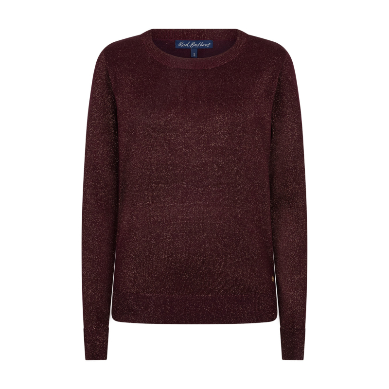 Red Button Trui Sweet Sparkle Burgundy