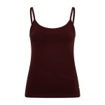 Red Button Singlet Burgundy