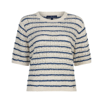 Red Button Top Jolene Stripe Jeans Blue