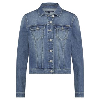 Red Button Denim Jacket Jackie Mid Stone Used