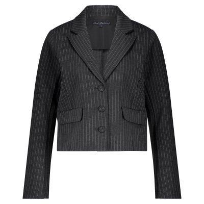 Red Button Blazer Punta Pinstripe Grey Melange Red Button Blazer Punta Pinstripe Grey Melange
