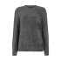 Red Button Sweater Fuzzy Lava Grey