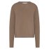 Red Button Sweater Fluffy Mid Brown