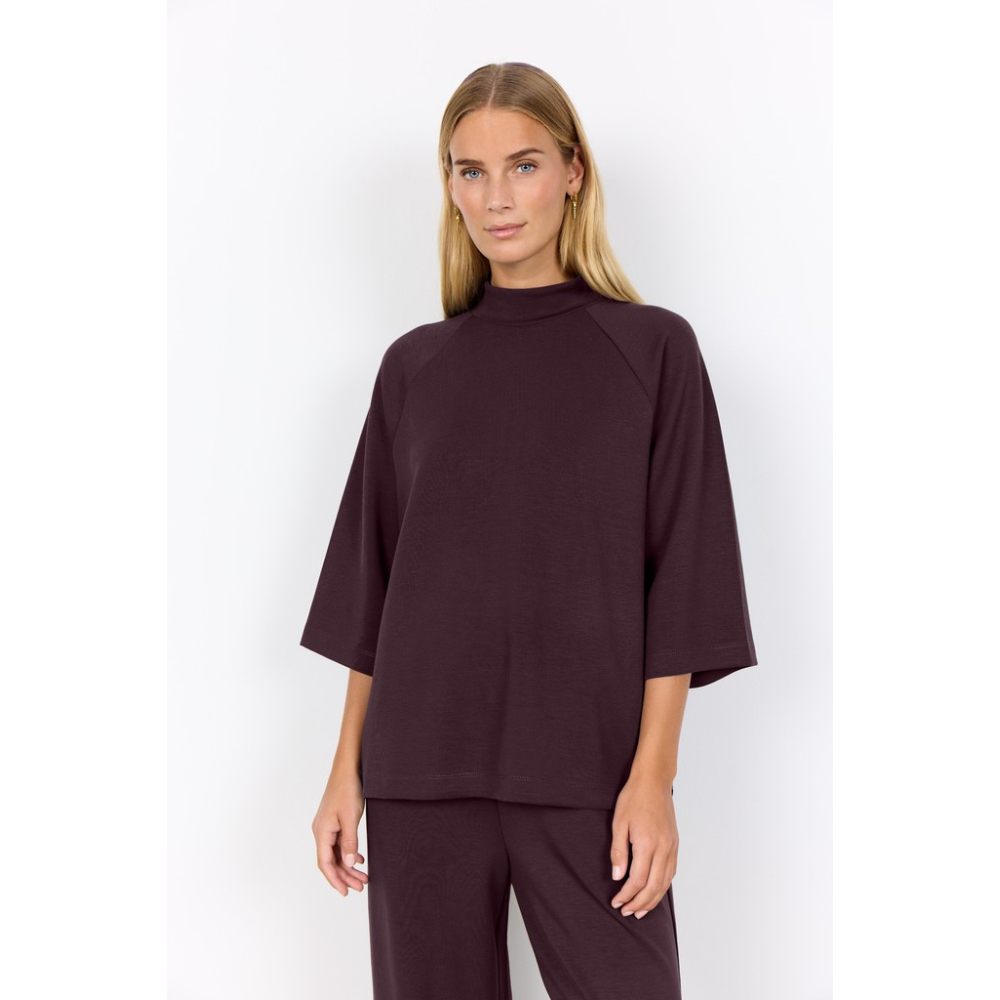 Soyaconcept Shirt Banu Chocolate Plum