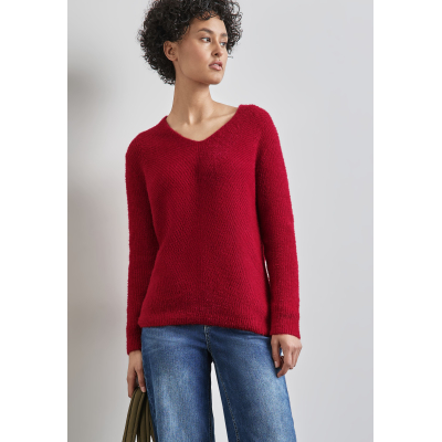 Street One Trui Structured Autumn Red