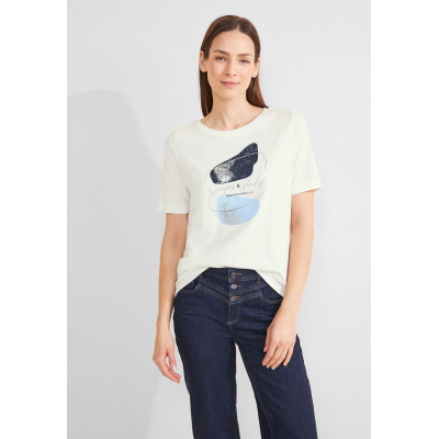 Street One T-Shirt Embrace Off White