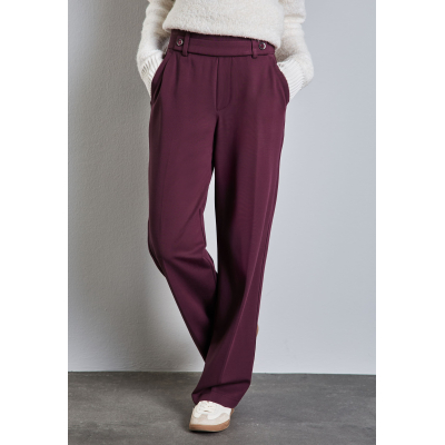 Street One Broek Button Mulberry Red