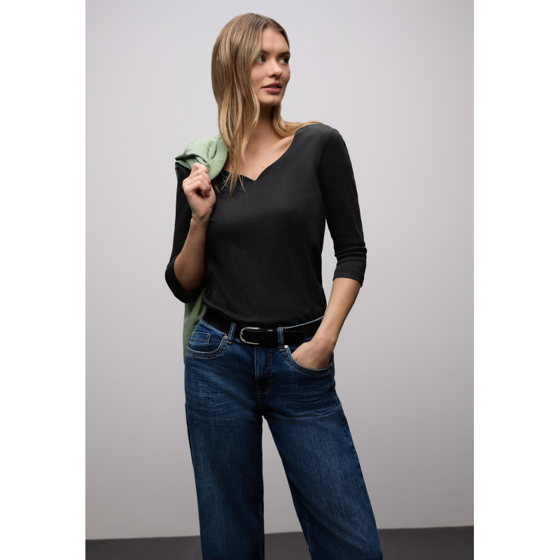 Street One Shirt Ada Heart Black