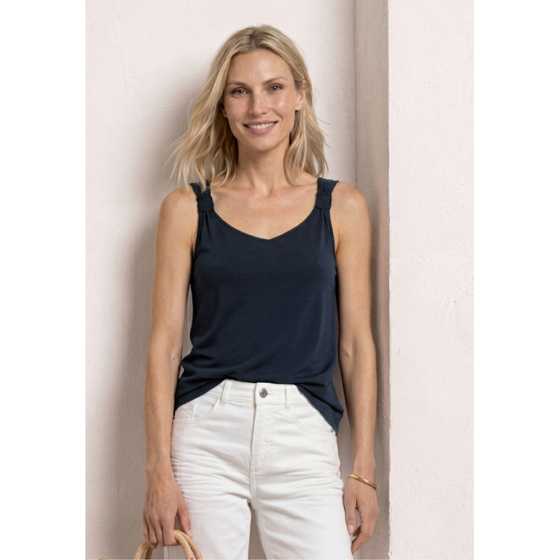 Street One Top Knot Deep Blue