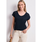 Street One Shirt Crochet Deep Blue