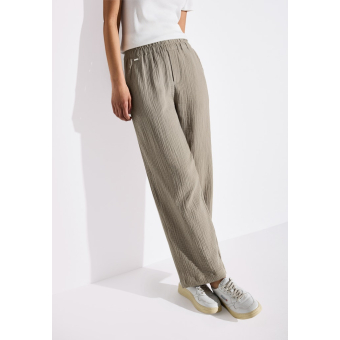 Street One Broek Mousseline Cool Ivory