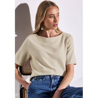 Street One Shirt Structured Moonstone Sand Street One Shirt Structured Moonstone Sand