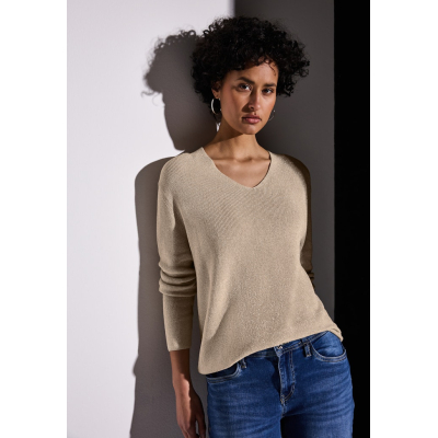 Street One Sweater Cotton Beige Street One Sweater Cotton Beige