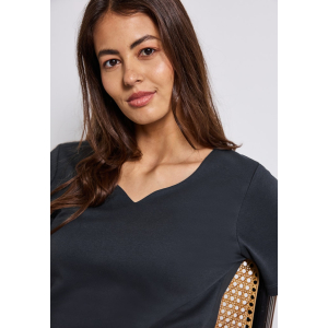 Street One Shirt Heart Deepwater Blue