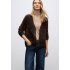 Street One Vest Fluffy Button Deep Roast Brown