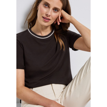 Street One Shirt Deep Roast Brown