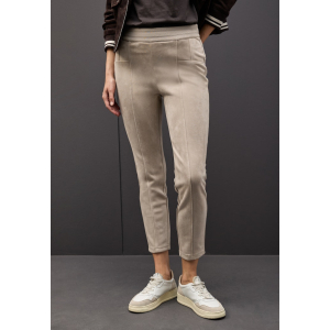 Street One Broek Hope Velours Dark Morning Beige