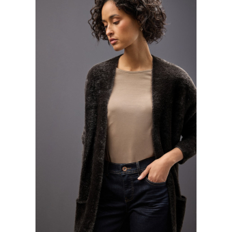 Street One Vest Fluffy Darkest Brown