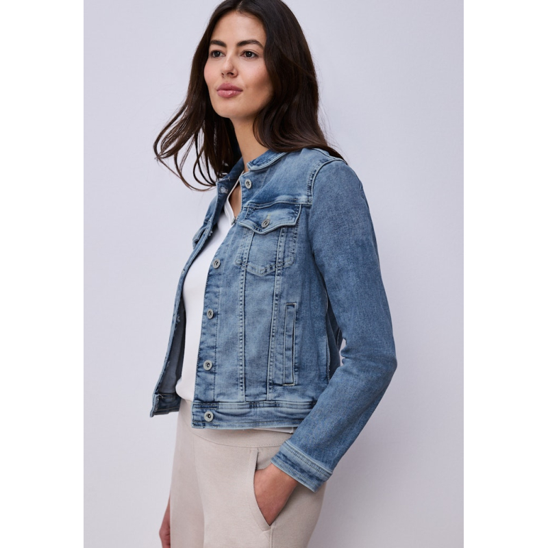 Street One Denim Jacket Mid Blue Washed