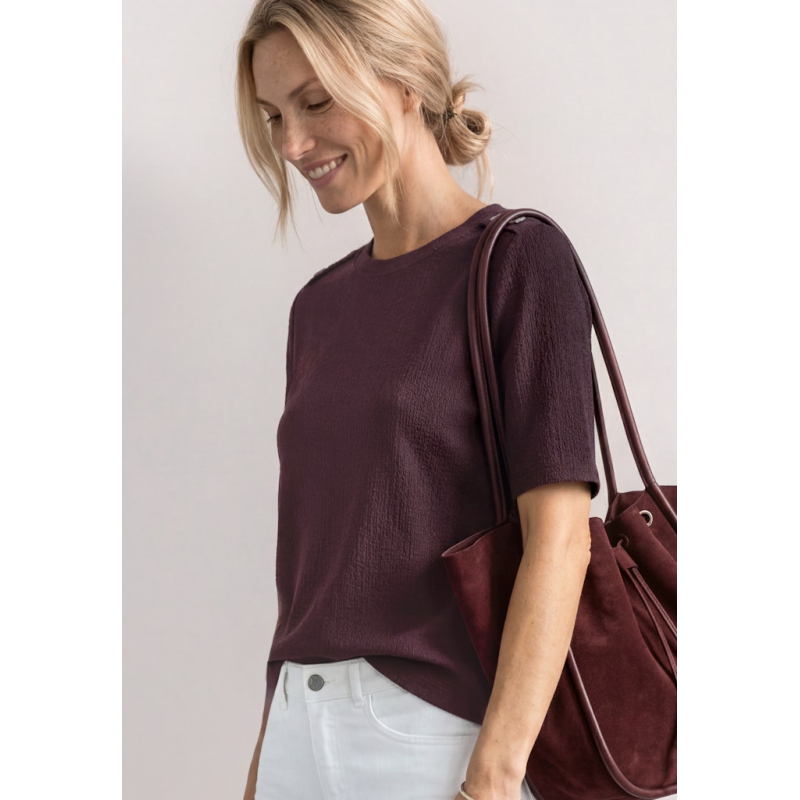 Street One Shirt Structured Rustic Rouge