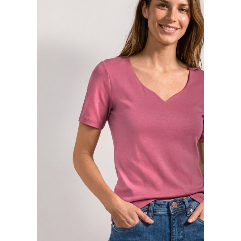 Street One Shirt Ada Heart Blush Berry