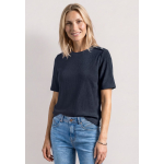 Street One Shirt Structured Darkest Blue