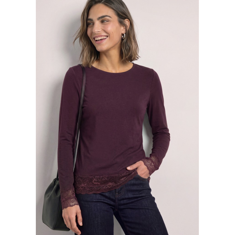 Street One Longsleeve Shirt Berry Plum