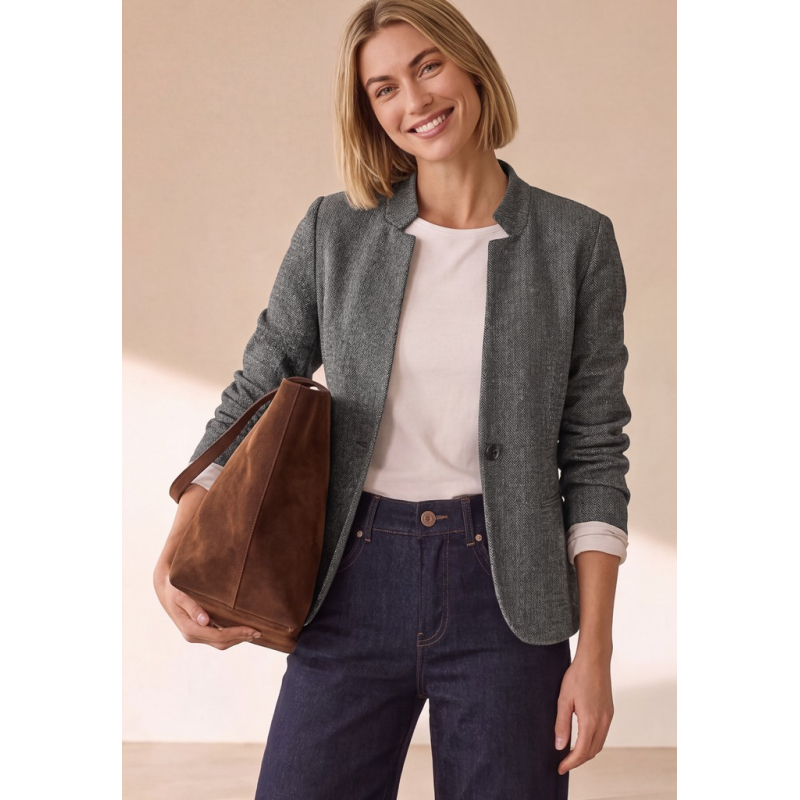 Street One Blazer Pied De Poule Black
