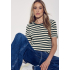 Street One Shirt Striped Hunter Green