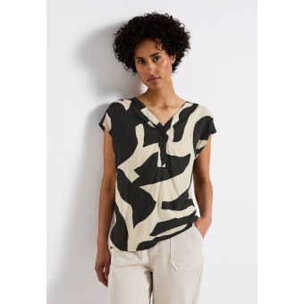 Street One Blouse Top Whale Tail Grey