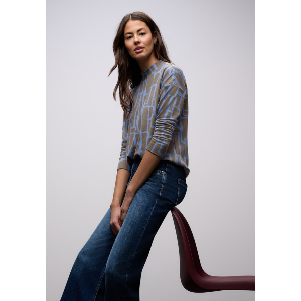 Street One Sweat Shirt Frosted Blue