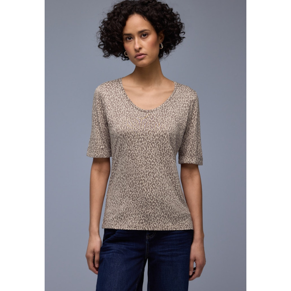 Street One Shirt Leo Light Terra Mocha