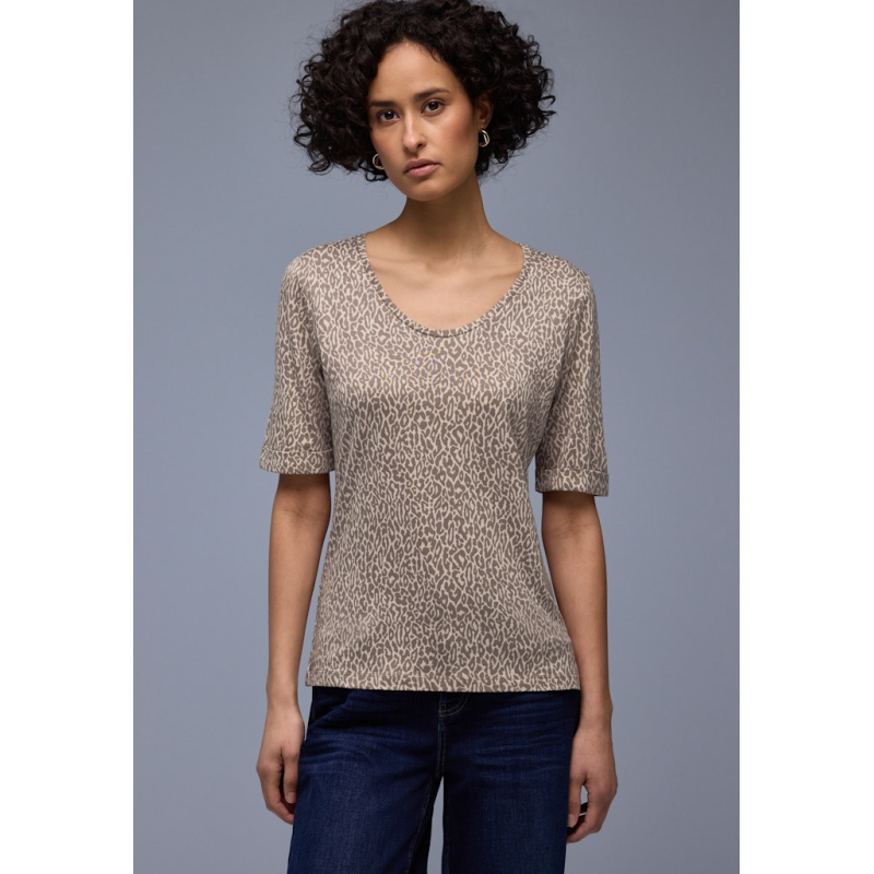 Street One Shirt Leo Light Terra Mocha