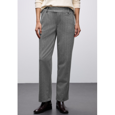 Street One Broek Pinstripe Dark Pelican Grey