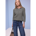 Street One Shirt Knit Striped Shadowed Navy