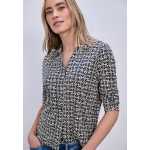 Street One Blouse Graphic Shadowed Navy