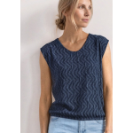 Street One Top Zig Zag Ashen Blue