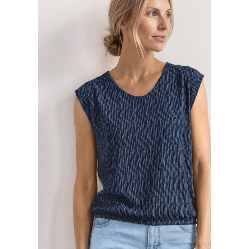 Street One Top Zig Zag Ashen Blue